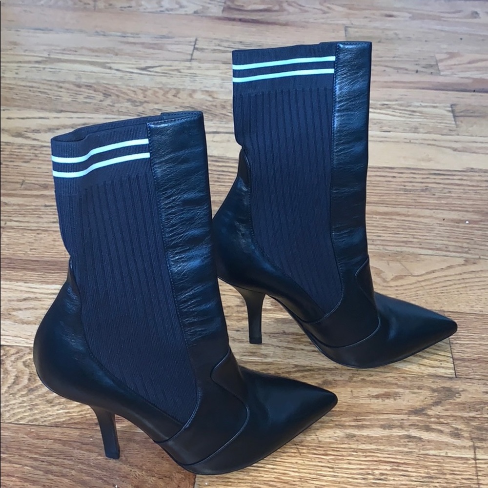 Fendi Rockoko Mid-Calf Boots size 7.5